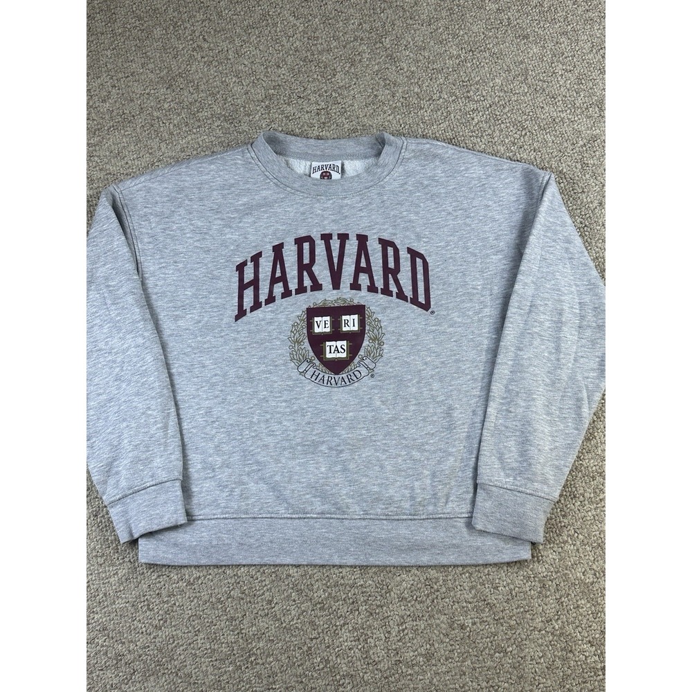 Harvard University Veritas Crest Logo Crew Neck Sweatshirt Women's Size Small